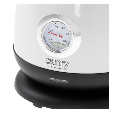 Camry | Kettle with a thermometer | CR 1344 | Electric | 2200 W | 1.7 L | Stainless steel | 360° rotational base | White - 4